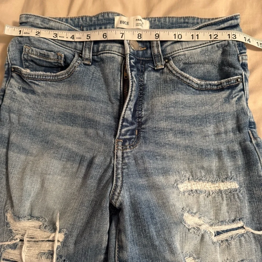BKE Denim Buckle Parker Universal Fit High Rise Distressed Jeans Womens Size 26 - Picture 9 of 11